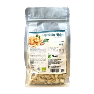 Hạt Điều Nhân Trắng Hữu Cơ Vỡ Đôi, Organic Splitted Kernel Cashews, WS (500g) - CHAPI